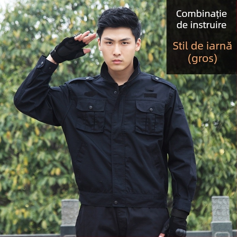 Costum de instruire pentru securitate – all-season, cu design plasă, țesătură din amestec de bumbac 35% pentru uniformă de lucru