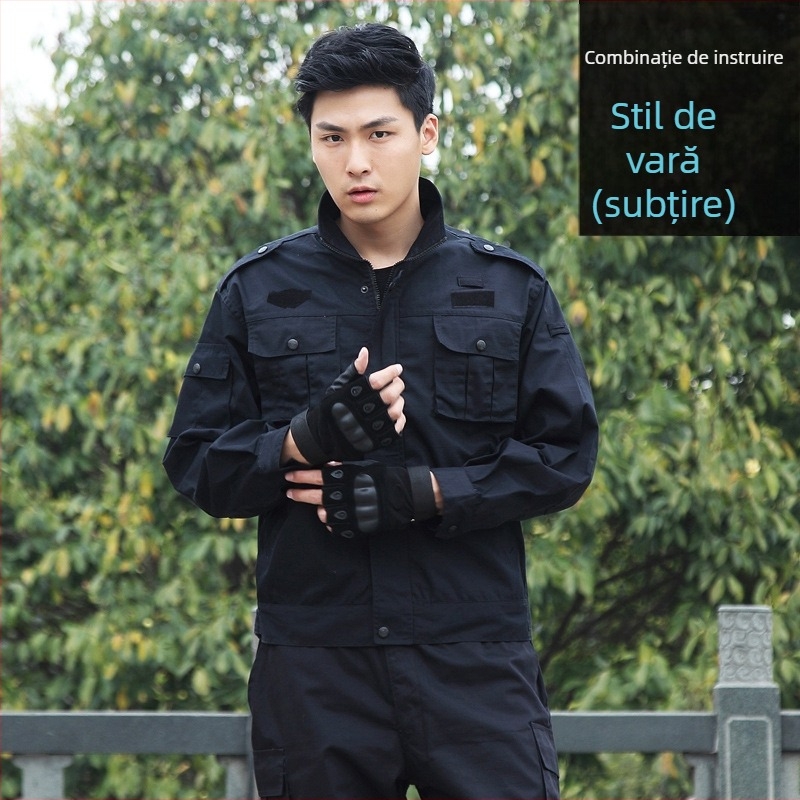 Costum de instruire pentru securitate – all-season, cu design plasă, țesătură din amestec de bumbac 35% pentru uniformă de lucru