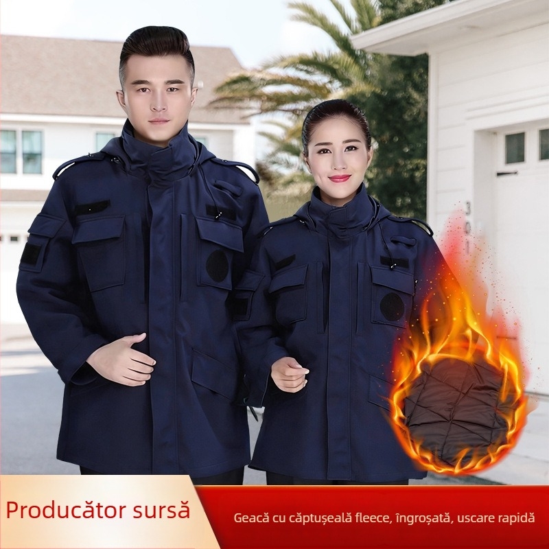 Geacă din bumbac pentru bărbați, iarnă – Quick-Dry, Cold-Proof, 65% bumbac, căptușeală 100% bumbac (Îmbrăcăminte de lucru pentru iarnă)