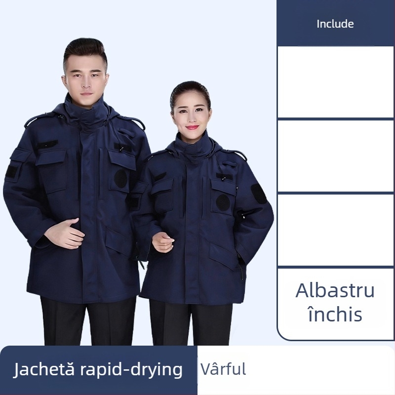 Geacă din bumbac pentru bărbați, iarnă – Quick-Dry, Cold-Proof, 65% bumbac, căptușeală 100% bumbac (Îmbrăcăminte de lucru pentru iarnă)