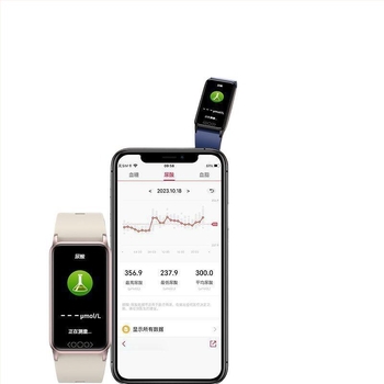 Brățară inteligentă pentru sănătate cu monitorizare de grad medical: glicemie, oxigen în sânge, tensiune arterială dinamică, acid uric și temperatura corpului