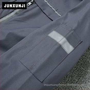 Costum de lucru pentru mecanic, cu material elastic, rezistent la uzură, benzi reflectorizante, uscare rapidă