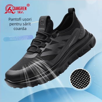 Pantofi de alergare pentru bărbați, partea superioară din plasă respirabilă, talpă PU, pentru vară