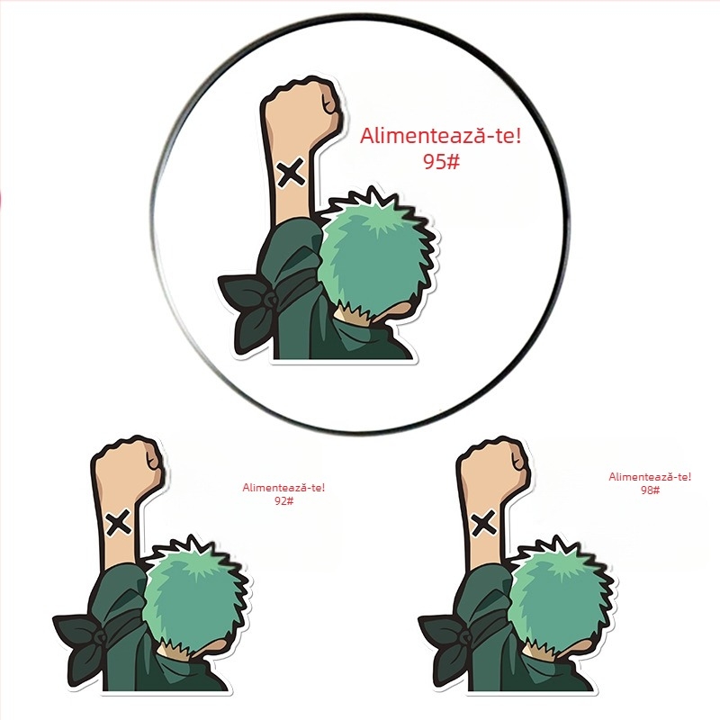 Știker pentru capacul de realimentare auto, scop general, cu material adeziv, model: Oil type tips, montaj prin lipire, Brand: Like the car source