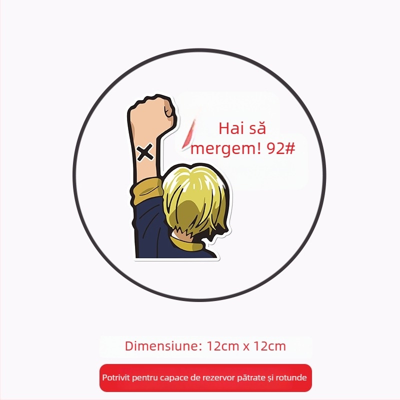 Știker pentru capacul de realimentare auto, scop general, cu material adeziv, model: Oil type tips, montaj prin lipire, Brand: Like the car source