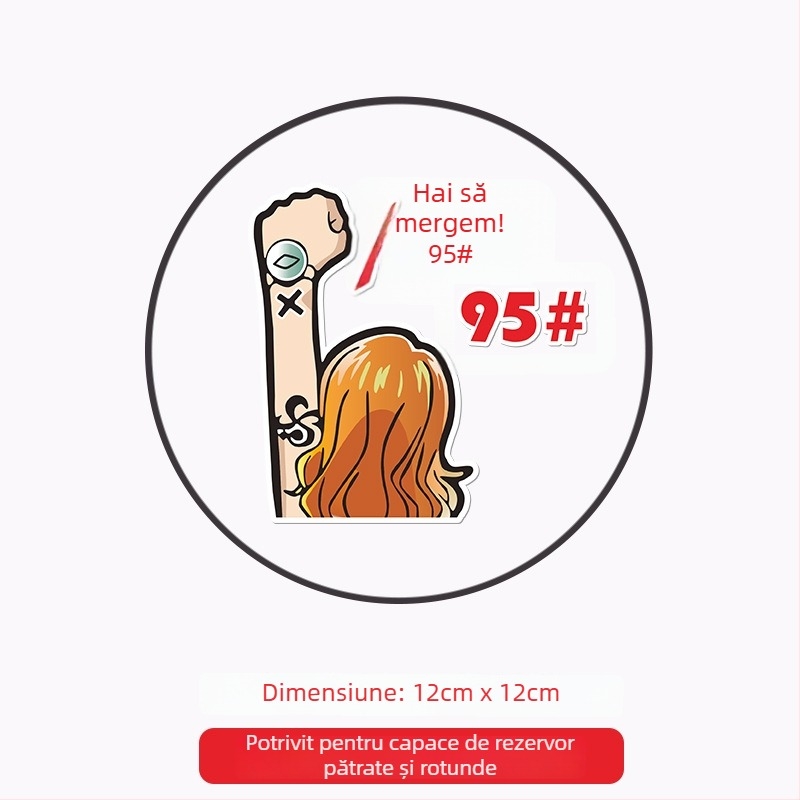 Știker pentru capacul de realimentare auto, scop general, cu material adeziv, model: Oil type tips, montaj prin lipire, Brand: Like the car source