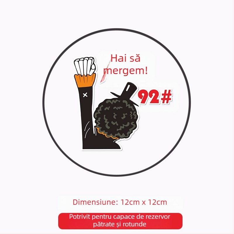 Știker pentru capacul de realimentare auto, scop general, cu material adeziv, model: Oil type tips, montaj prin lipire, Brand: Like the car source