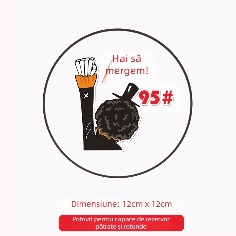 Știker pentru capacul de realimentare auto, scop general, cu material adeziv, model: Oil type tips, montaj prin lipire, Brand: Like the car source