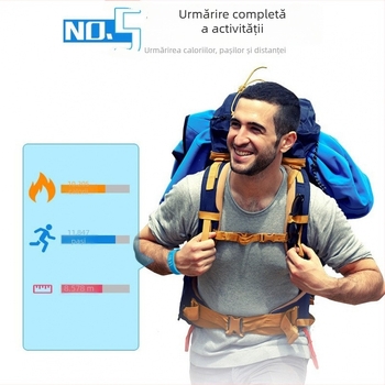 Jiakasi ceas inteligent și brățară de fitness - curea din silicon, carcasă din plastic, operare cu buton, notificări inteligente