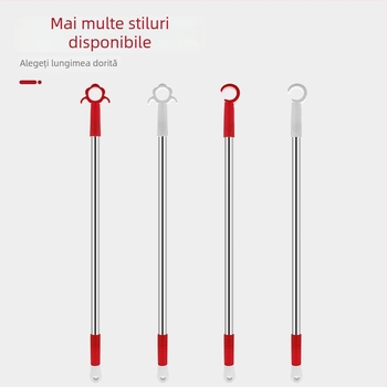 Deschizător de ferestre cu tijă de susținere pentru fereastra glisantă, oțel inoxidabil + ABS, finisaj periat, pentru uși și ferestre