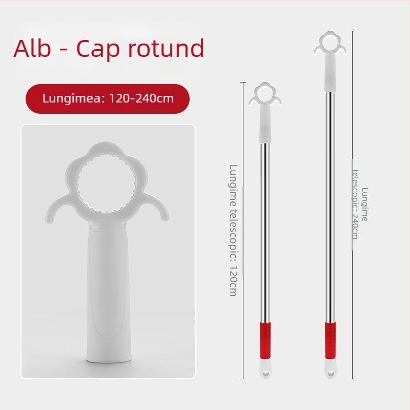 Deschizător de ferestre cu tijă de susținere pentru fereastra glisantă, oțel inoxidabil + ABS, finisaj periat, pentru uși și ferestre