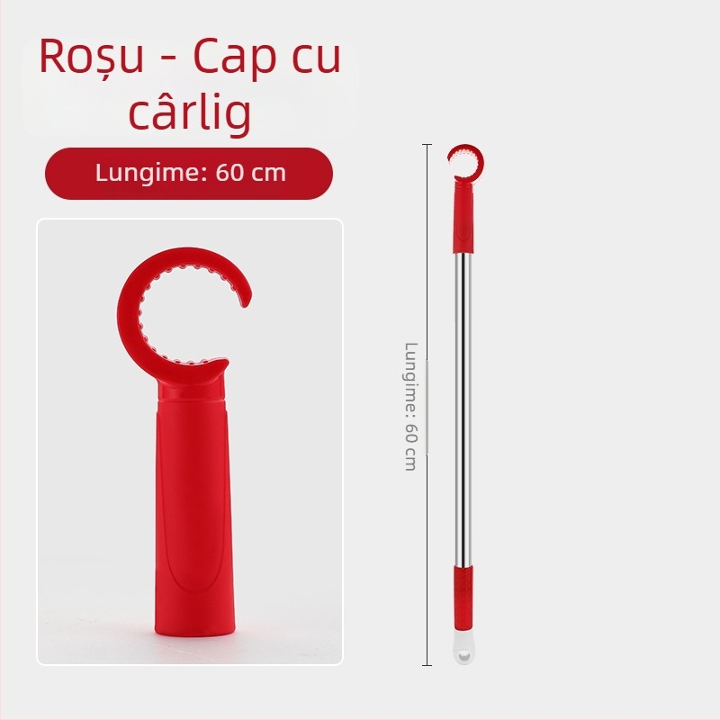 Deschizător de ferestre cu tijă de susținere pentru fereastra glisantă, oțel inoxidabil + ABS, finisaj periat, pentru uși și ferestre