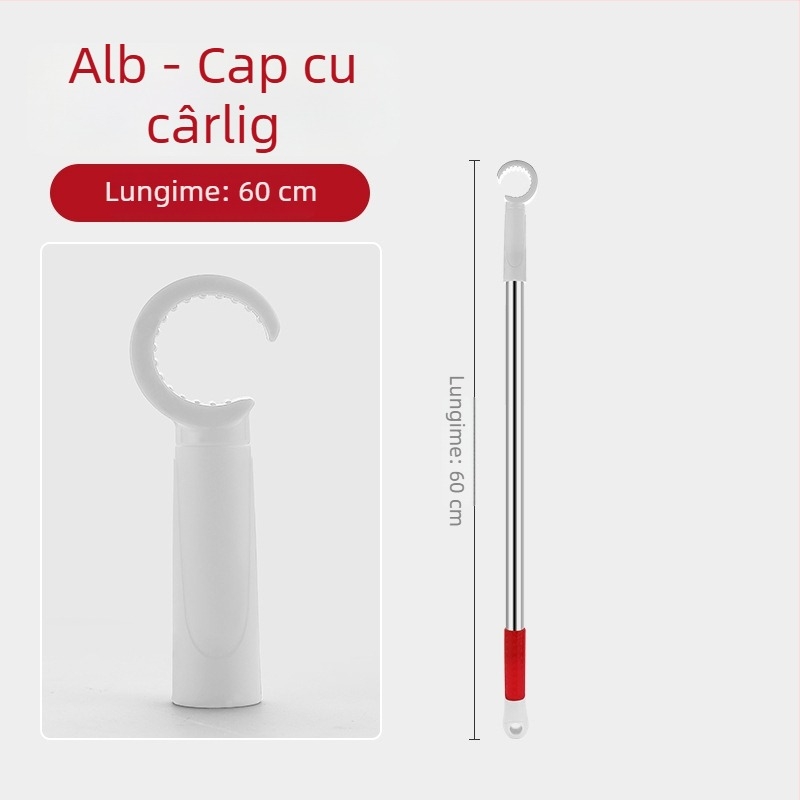 Deschizător de ferestre cu tijă de susținere pentru fereastra glisantă, oțel inoxidabil + ABS, finisaj periat, pentru uși și ferestre