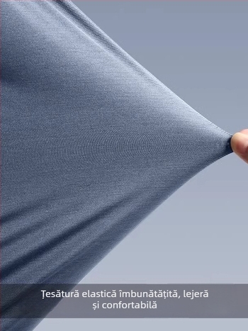 Tricou bărbăți slim-fit, vară, uscare rapidă, mâneci scurte, guler rotund