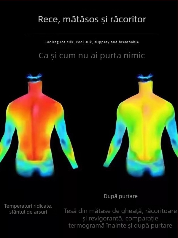 Tricou bărbăți slim-fit, vară, uscare rapidă, mâneci scurte, guler rotund