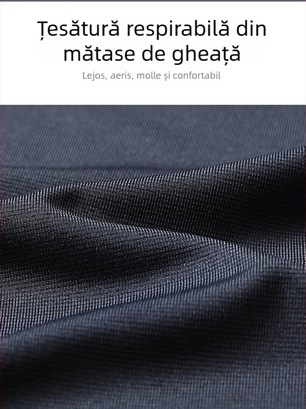 Tricou bărbăți slim-fit, vară, uscare rapidă, mâneci scurte, guler rotund