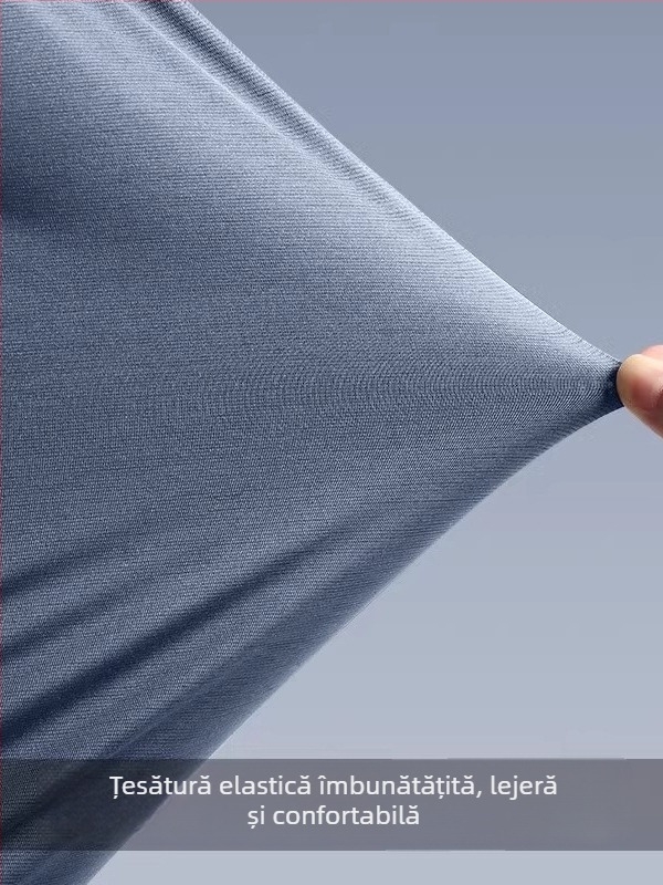 Tricou bărbăți slim-fit, vară, uscare rapidă, mâneci scurte, guler rotund