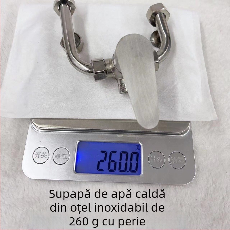 Valvă amestec din oțel inoxidabil 304 pentru boiler și robinet de duș, cald și rece, montare pe suprafață, 0–99°C, intrare/ieșire Ø4 mm