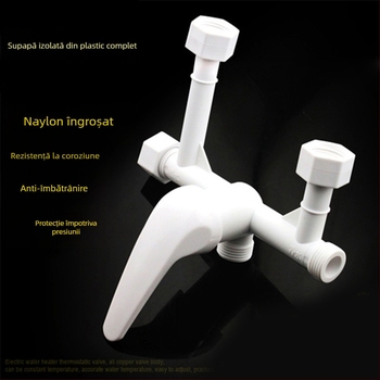 Ventil amestec pentru boiler electric, din plastic, intrare/ieșire 20 mm, miez de valve model 25, diametrul șeii valvei 20 mm, temperatura de operare 75°C