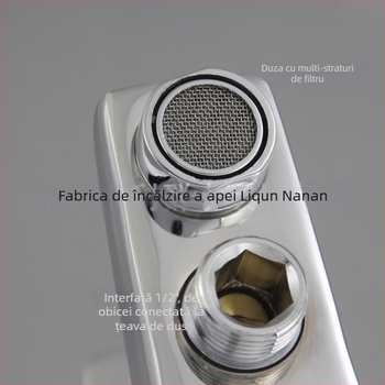 Robinet de duș din cupru, model LQ-1202, cu trei robinete, montaj manual, cartuș ceramic