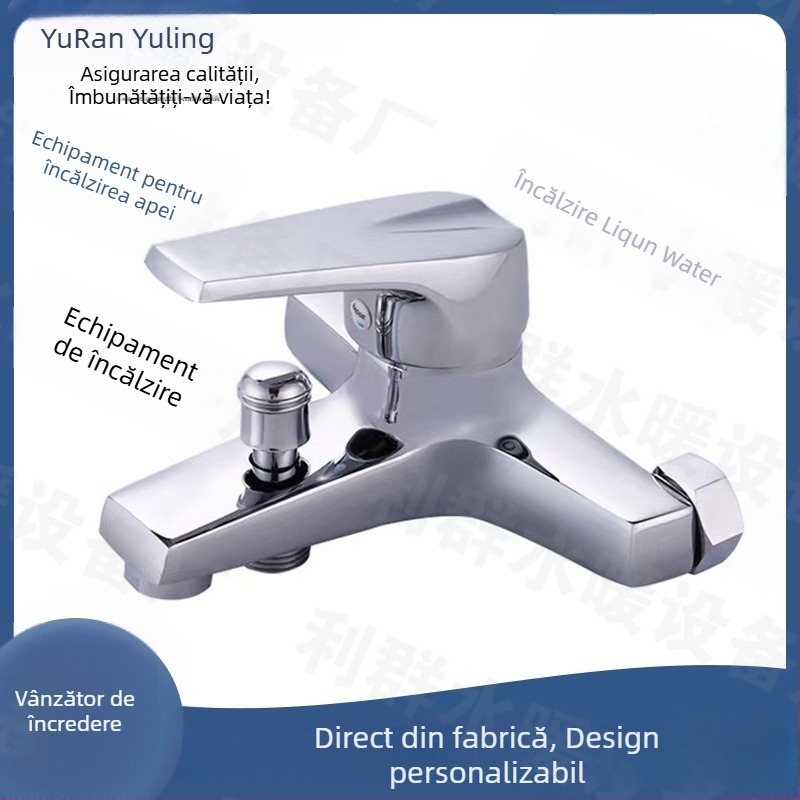 Robinet de duș din cupru, model LQ-1202, cu trei robinete, montaj manual, cartuș ceramic