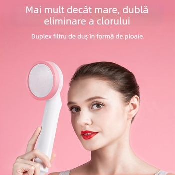 Cap de duș portabil cu filtru de purificare a apei (funcție ploaie, ABS, montaj pe perete, duș ploaie, model M-003)