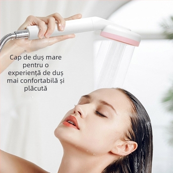 Cap de duș portabil cu filtru de purificare a apei (funcție ploaie, ABS, montaj pe perete, duș ploaie, model M-003)