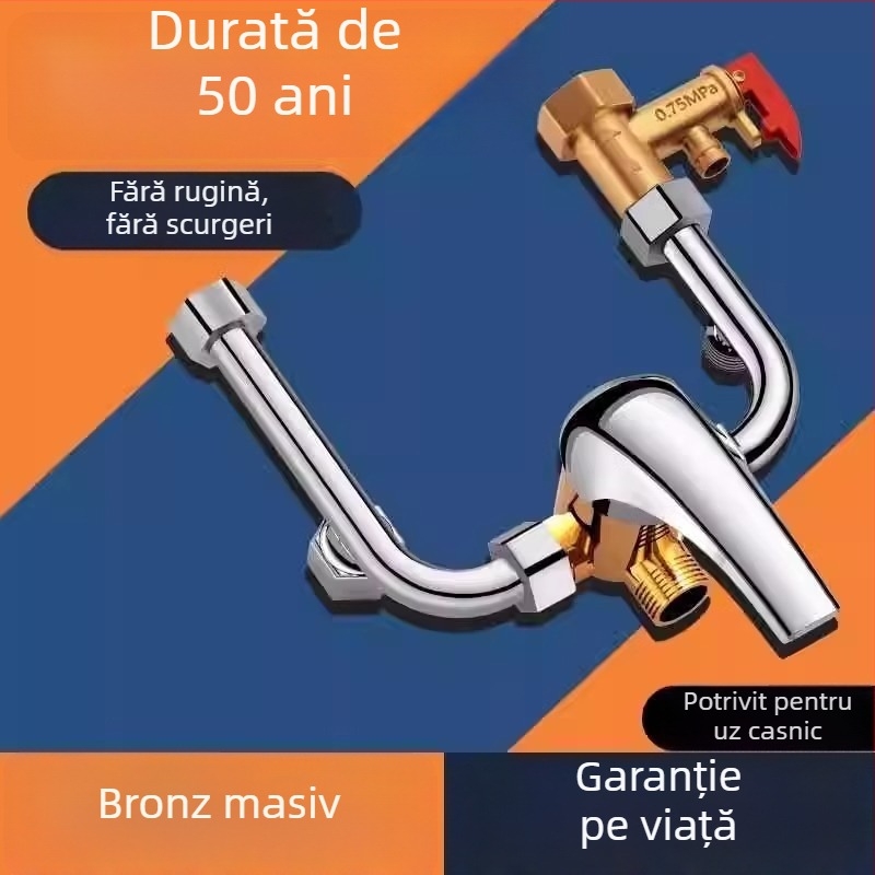 Accesorii pentru amestecul de apă la boiler electric – robinete de apă caldă și rece, întrerupător montat la suprafața pentru duș, amplificator de presiune pentru duș