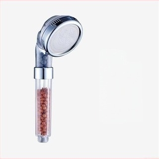 Cap de duș portabil cu ioni negativi — model transparent; funcții: masaj, ploaie și filtrare a apei curate; material: plastic; stil: modern și simplu