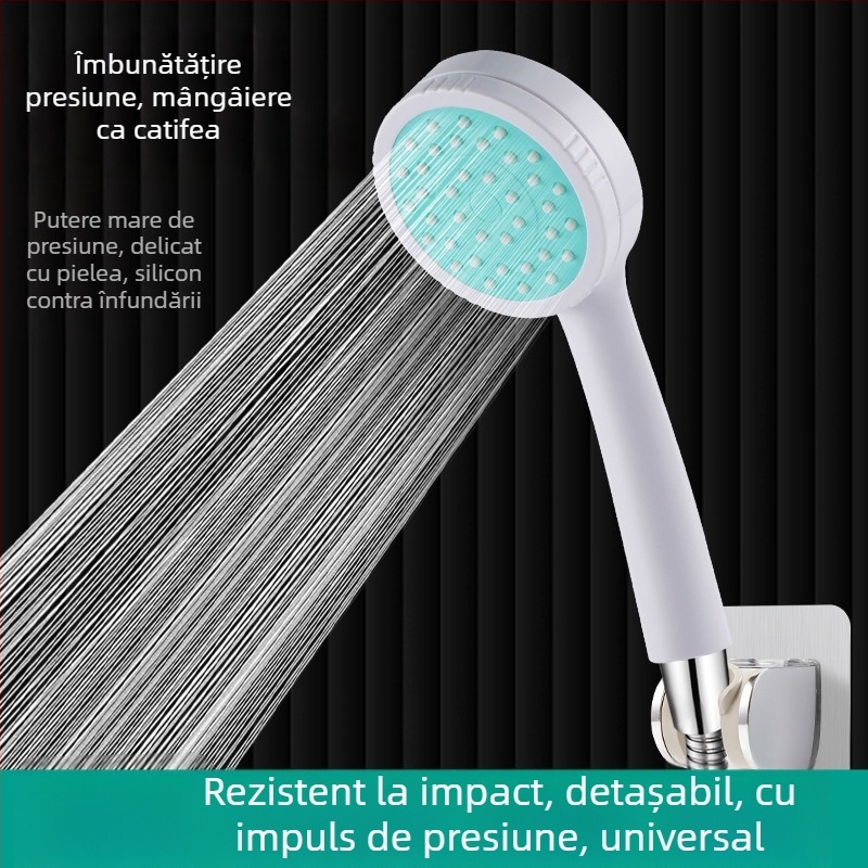 Cap de duș ABS, rotund, funcție ploaie, montaj manual, 0–90°C