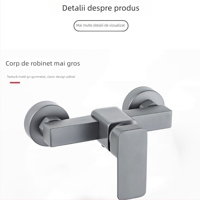 Robinet de duș încastrabil din oțel inoxidabil, amestecător de duș, miez ceramic, acțiune de ridicare