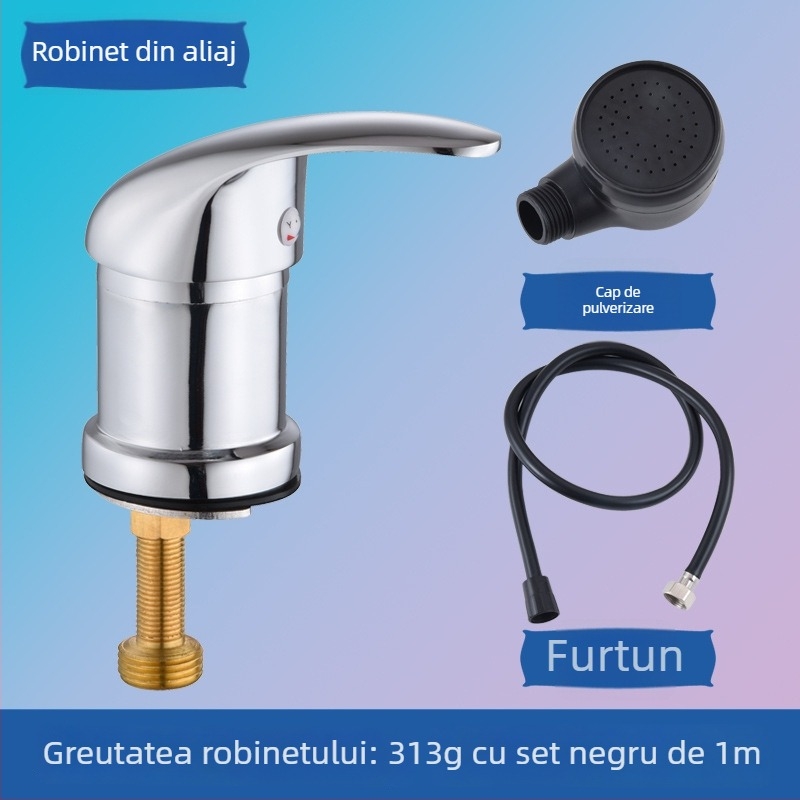 Robinet universal pentru masă de spălat păr cu amestec apă caldă/rece – accesorii pentru salon de coafură