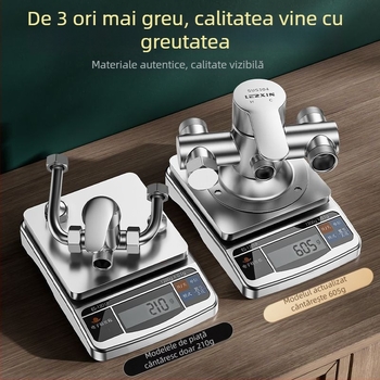 Set duș din oțel inoxidabil 304, montaj expus, robinet electric de apă, miez de disc ceramic, finisaj cromat, certificat CE