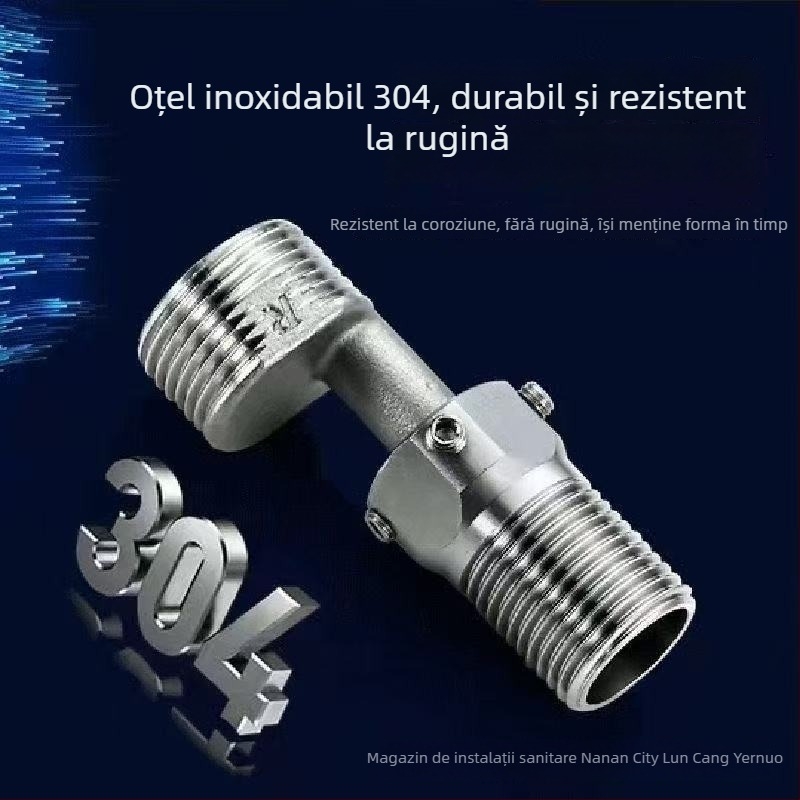 Oțel inoxidabil 304, robinet de duș telescopic reglabil universal cu ieșire în unghi extins pentru cadă, cuplaj 4-6 căi