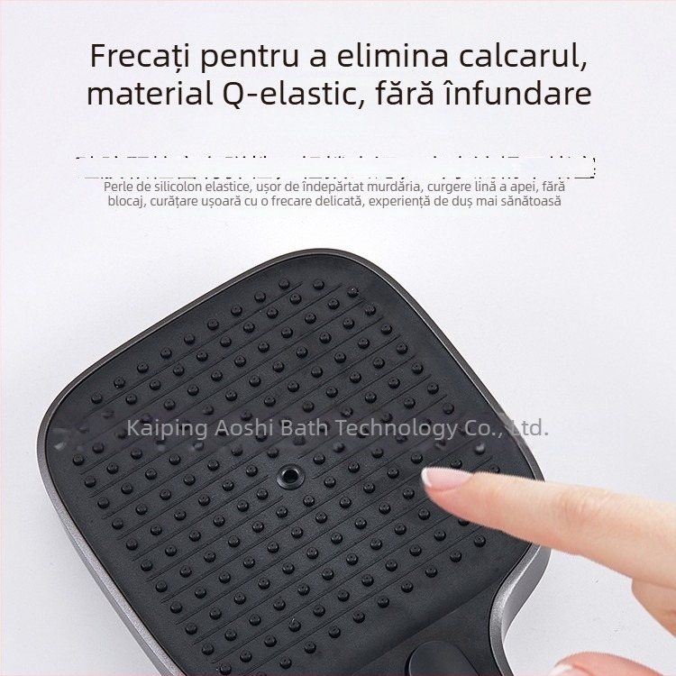 Set de duș din cupru pur, jet pătrat de ploaie, flux reglabil, stil modern minimalist, montaj pe suprafață, model 16312.