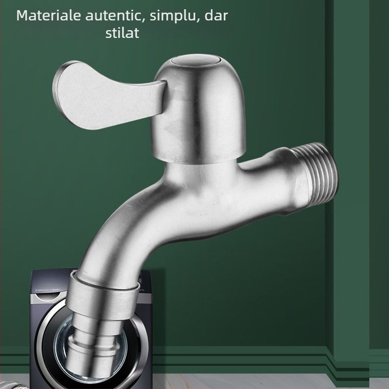 Robinet pentru chiuvetă din oțel inoxidabil 304, model 8317, montaj în perete, miez ceramic al ventilului, presiune nominală 1,2 MPa