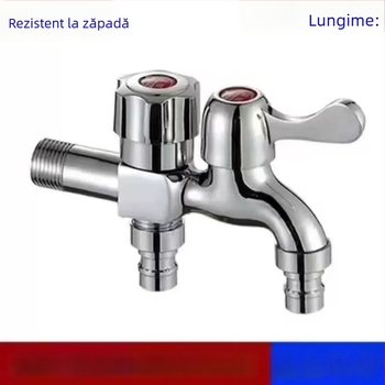 Robinet pentru mașina de spălat din aliaj de zinc, intrare unică și două ieșiri, robinet cu disc ceramic, certificare CE, model F75smj 4mm4557s