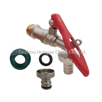 Robinet de grădină din alamă, montat în perete, cu supapă cu bilă antifurt, debit mare, presiune nominală 0,6 MPa