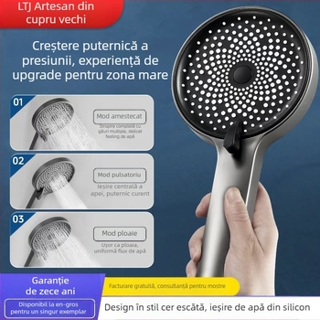 Old Copper Craftsman duș de mână din silicon sub presiune, montaj pe perete, anti-depunere, rotație la unghiuri multiple