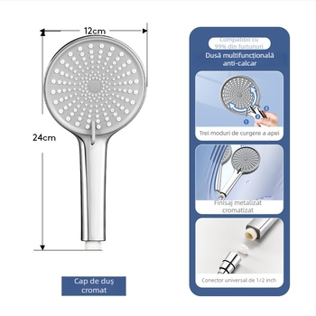 Old Copper Craftsman duș de mână din silicon sub presiune, montaj pe perete, anti-depunere, rotație la unghiuri multiple