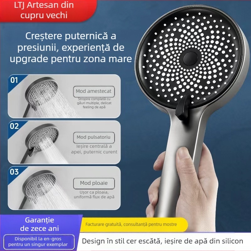 Old Copper Craftsman duș de mână din silicon sub presiune, montaj pe perete, anti-depunere, rotație la unghiuri multiple