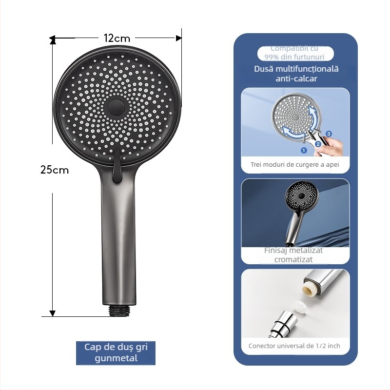 Old Copper Craftsman duș de mână din silicon sub presiune, montaj pe perete, anti-depunere, rotație la unghiuri multiple