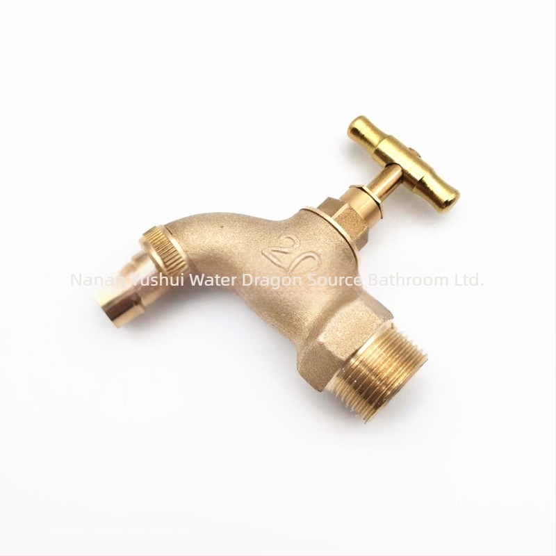 Robinet magnetizat pentru mașina de spălat, din cupru, montat pe perete, deschidere spirală, model T20-130