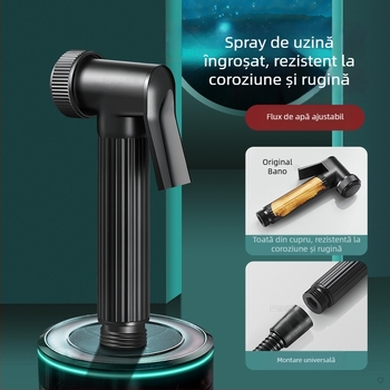 Duș portabil cu pistol de spray, cap de duș manual, din aliaj de zinc, presurizat, reglare presiune, accesorii pentru baie, Jomnw