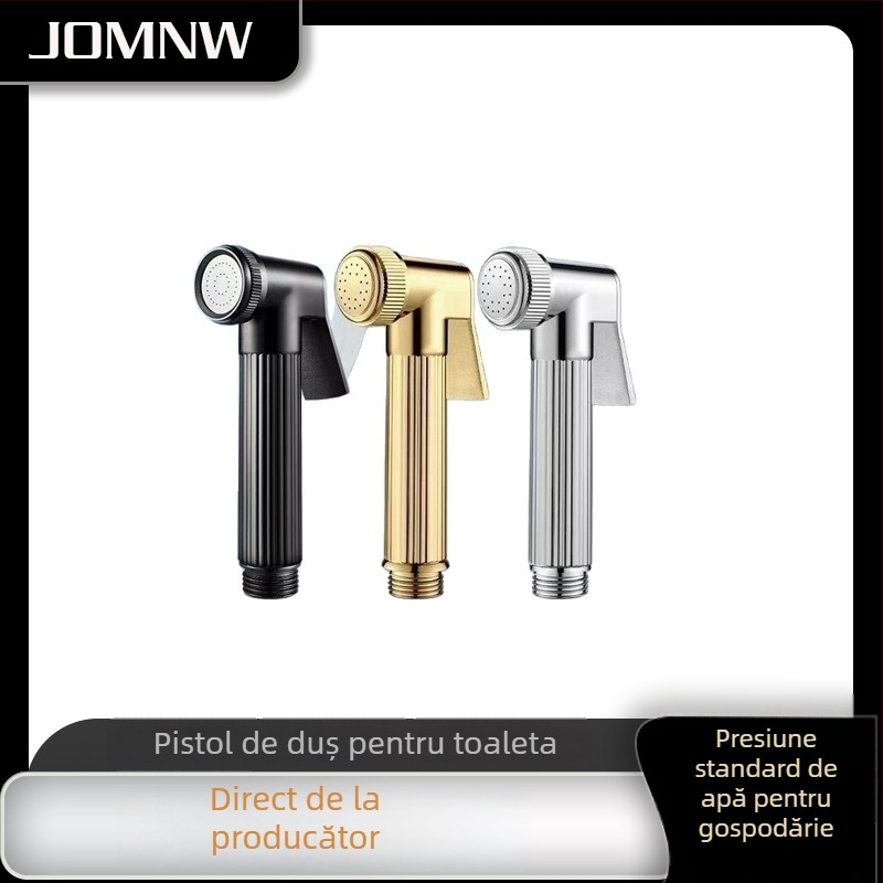 Duș portabil cu pistol de spray, cap de duș manual, din aliaj de zinc, presurizat, reglare presiune, accesorii pentru baie, Jomnw