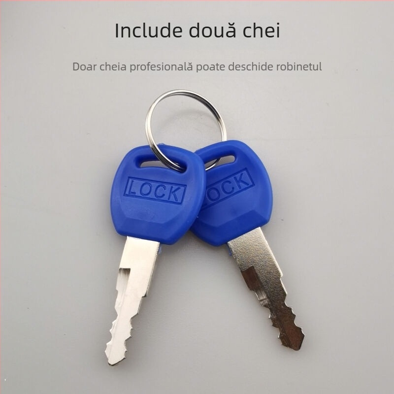 Robinet de bucătărie montat pe perete, din oțel inoxidabil cu finisaj periat, miez din cupru, model LL-30067