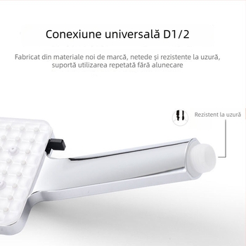 Duș de mână pătrat cu 6 funcții, ABS, conexiune filet, electroplacare