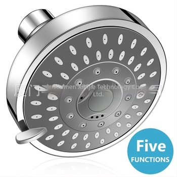 Cap de duș încastrat cu montaj pe perete, jet de sus, cinci setări pentru economisirea apei, ABS, certificat CUPC