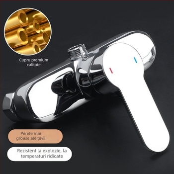 Valvă amestec pentru duș încastrată, din cupru, 0–90°C, 0,8 MPa, disc ceramic