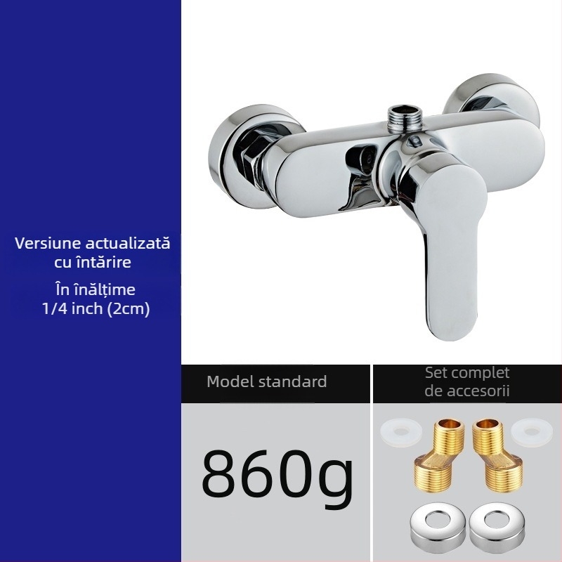 Valvă amestec pentru duș încastrată, din cupru, 0–90°C, 0,8 MPa, disc ceramic